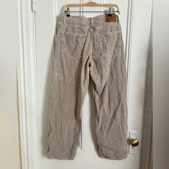 Levi’s Corduroy Baggy Dad Jeans Pants Warm Gray - Picture 7 of 8